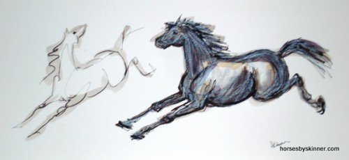 Original Equestrian Art. Deborah Skinner
